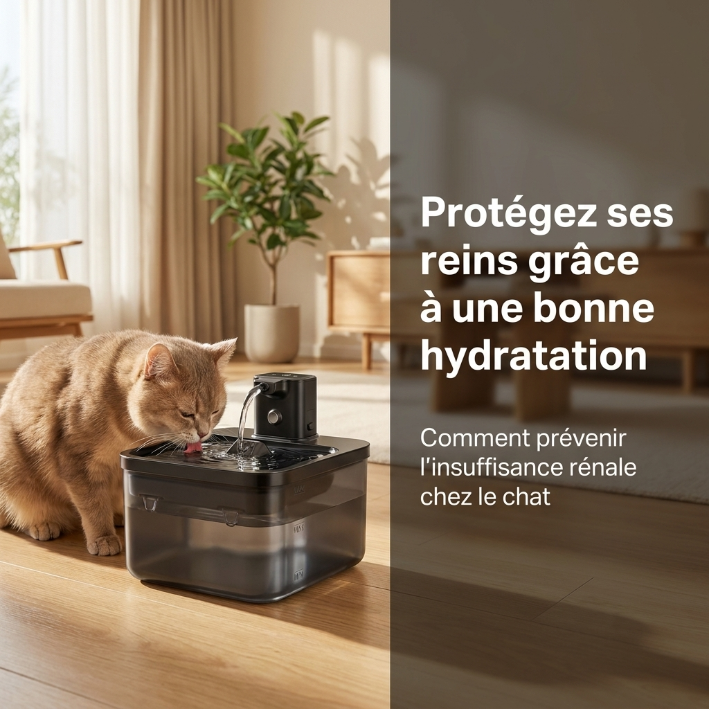 Insuffisance rénale du chat : prévention par l'hydratation Image