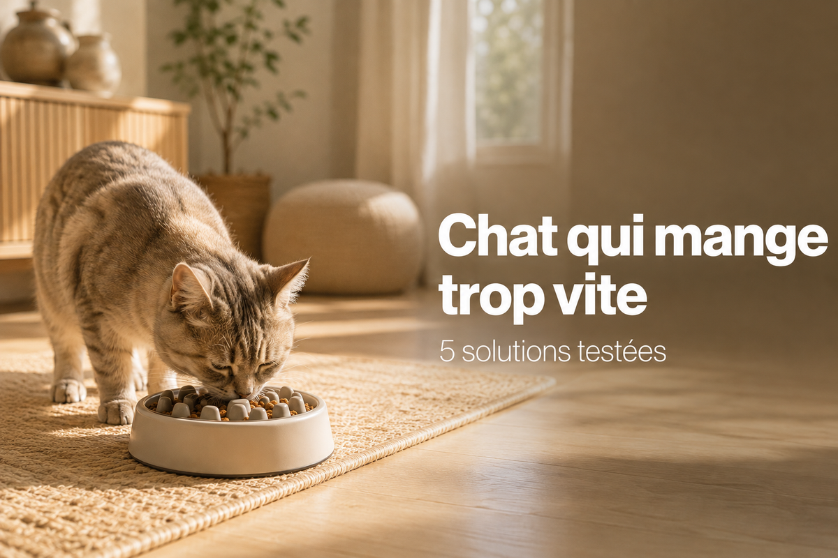 Chat qui mange trop vite : 5 solutions testées