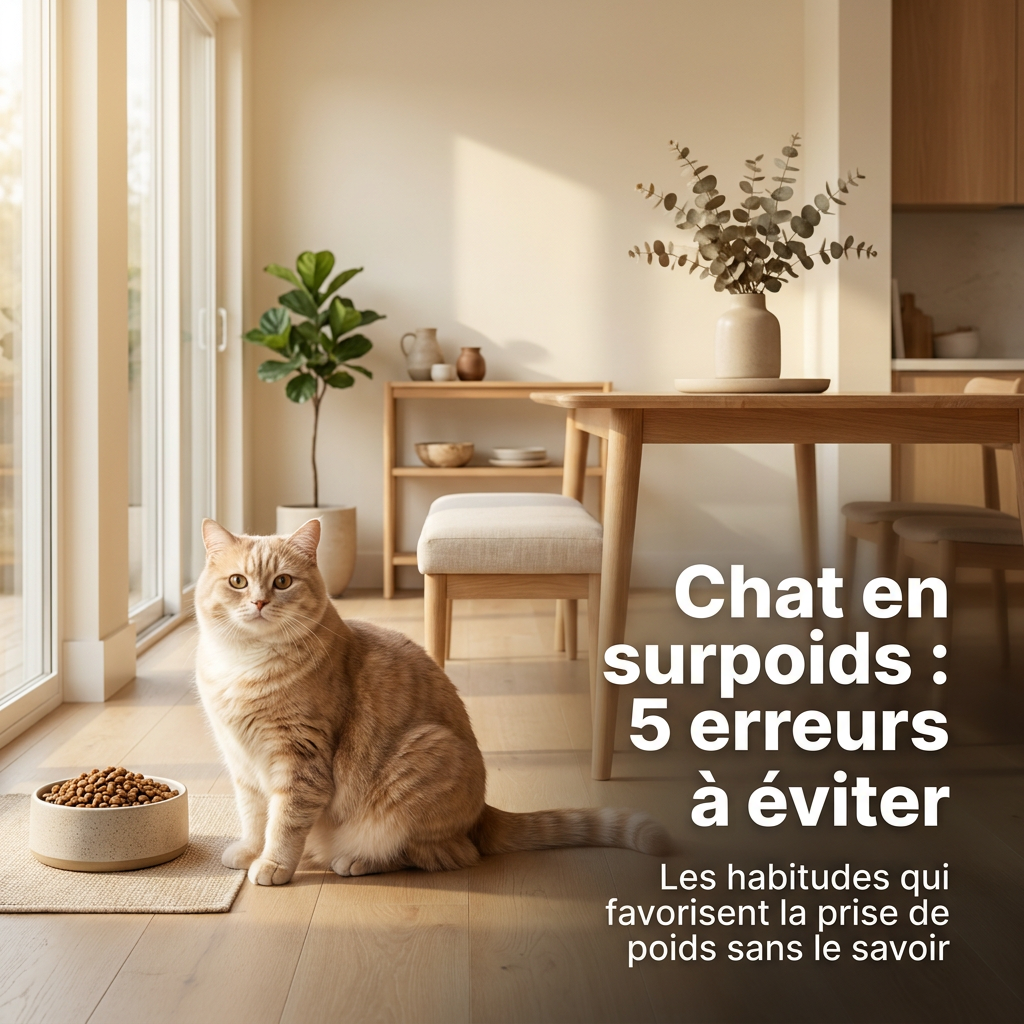 Chat en surpoids : les 5 erreurs alimentaires les plus courantes