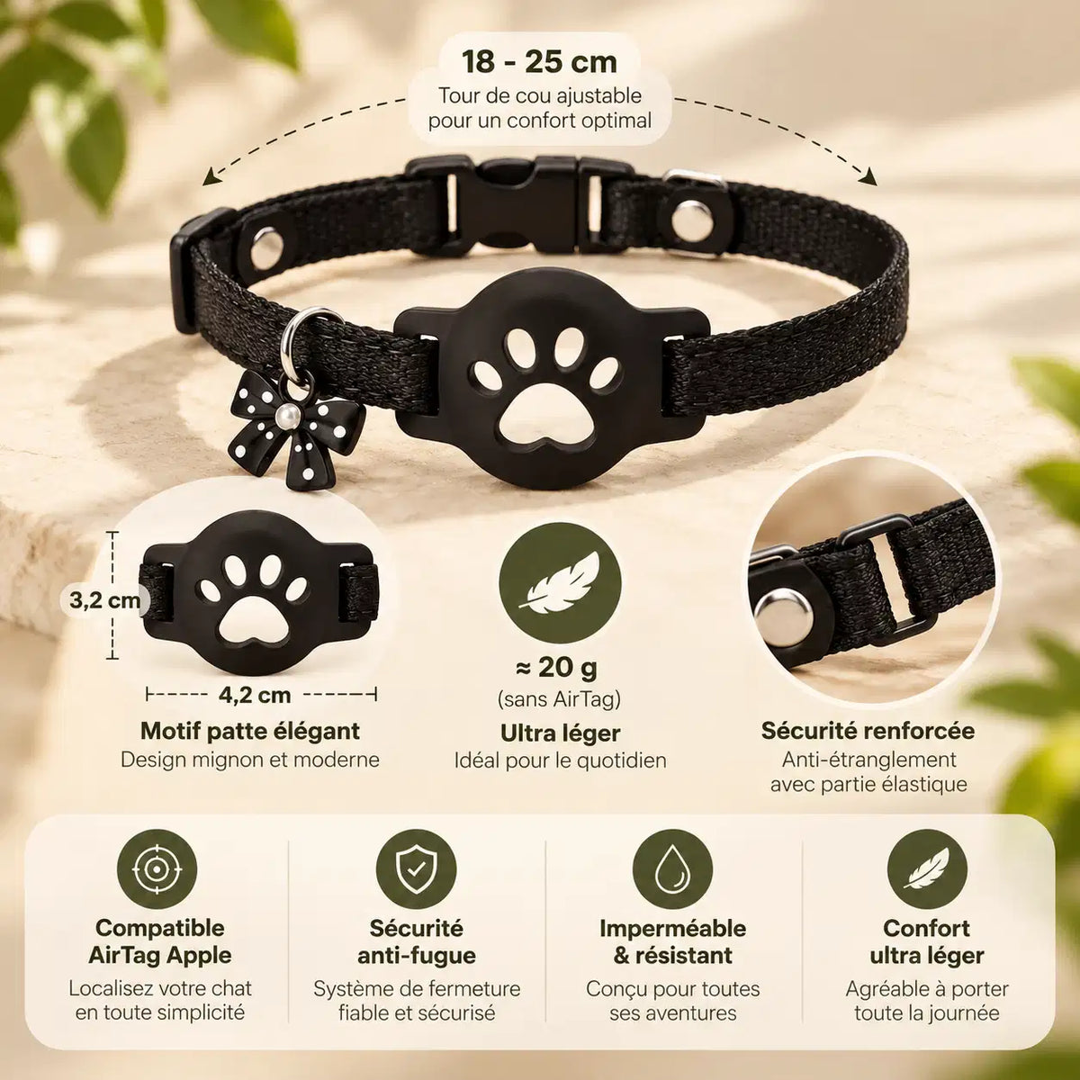 Collier AirTag pour Chaton et Petit Chat