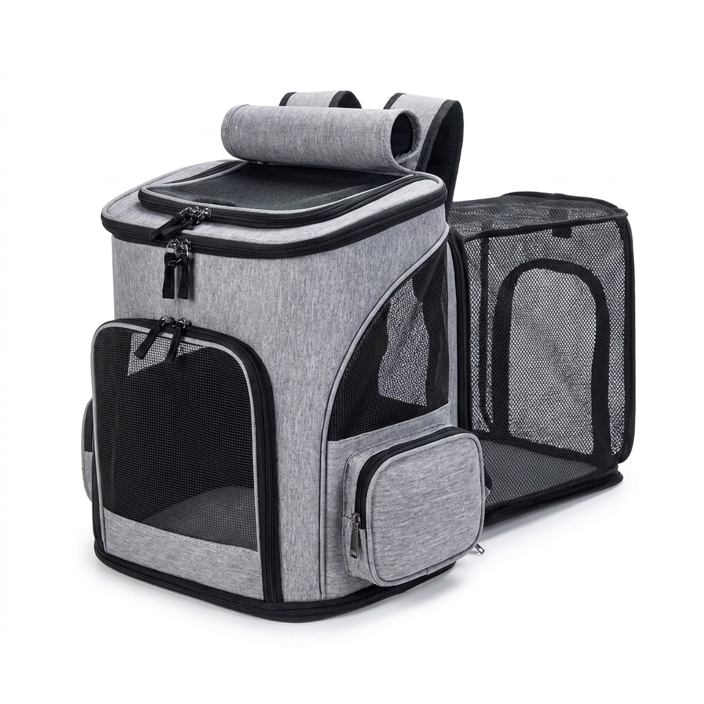 Sac à Dos Extensible pour Chat — Ventilé, Sécurisé, Grande Capacité