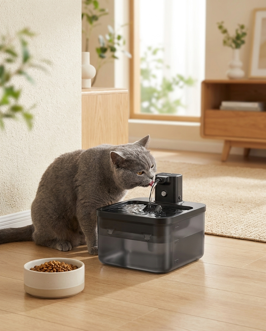 Fontaine à eau chat : Fontaines filtrées, gamelles anti-glouton, distributeurs de croquettes