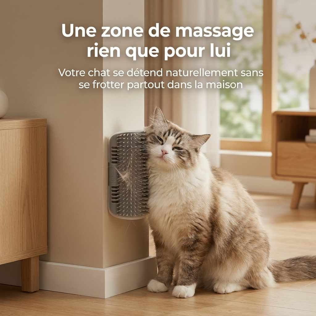 Brosse de Toilettage Murale pour Chat