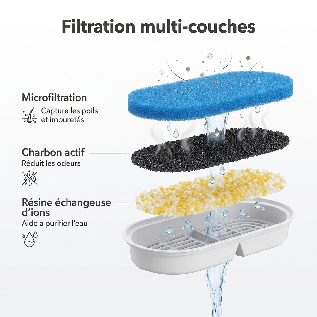 Filtres à Charbon Actif pour Fontaine 2L— Lot de 8