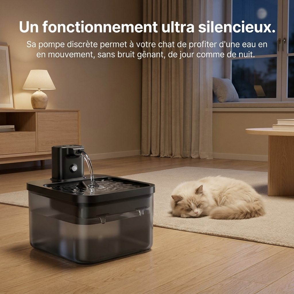 Fontaine à Eau Premium pour Chat — Inox, Grande Capacité, Sans fil