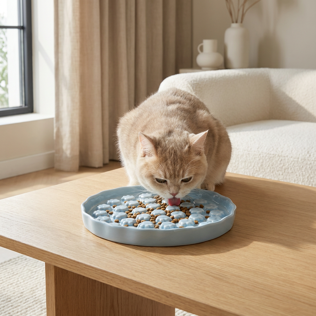Gamelle Anti-Glouton Céramique pour Chat