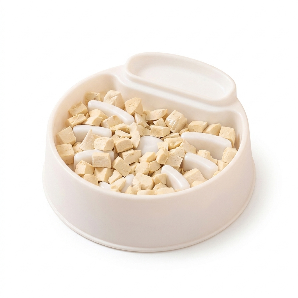Gamelle Anti-Glouton pour Chat — Repas Ralentis, Sans BPA