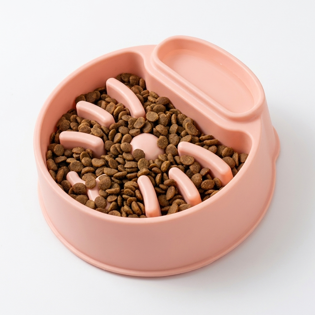 Gamelle Anti-Glouton pour Chat — Repas Ralentis, Sans BPA